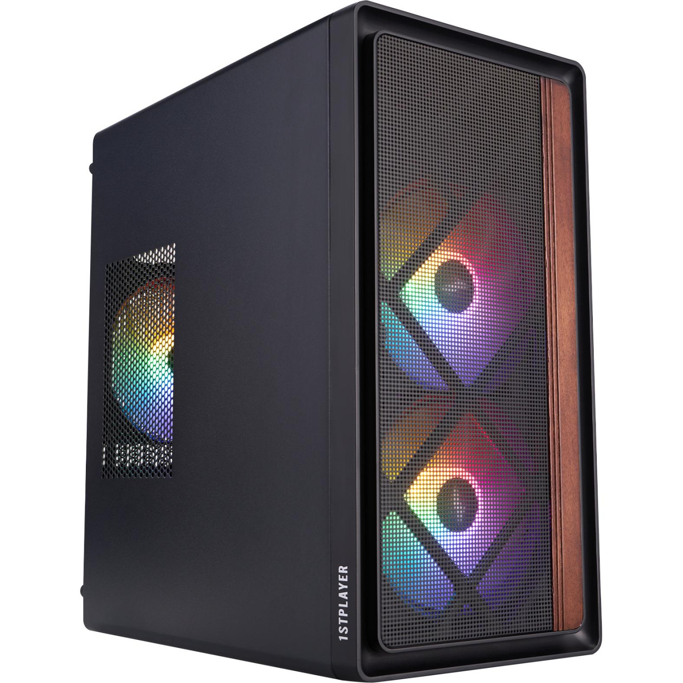 Корпус 1stPlayer WD1-BK-3F1 Black (WD1-BK-3F1)