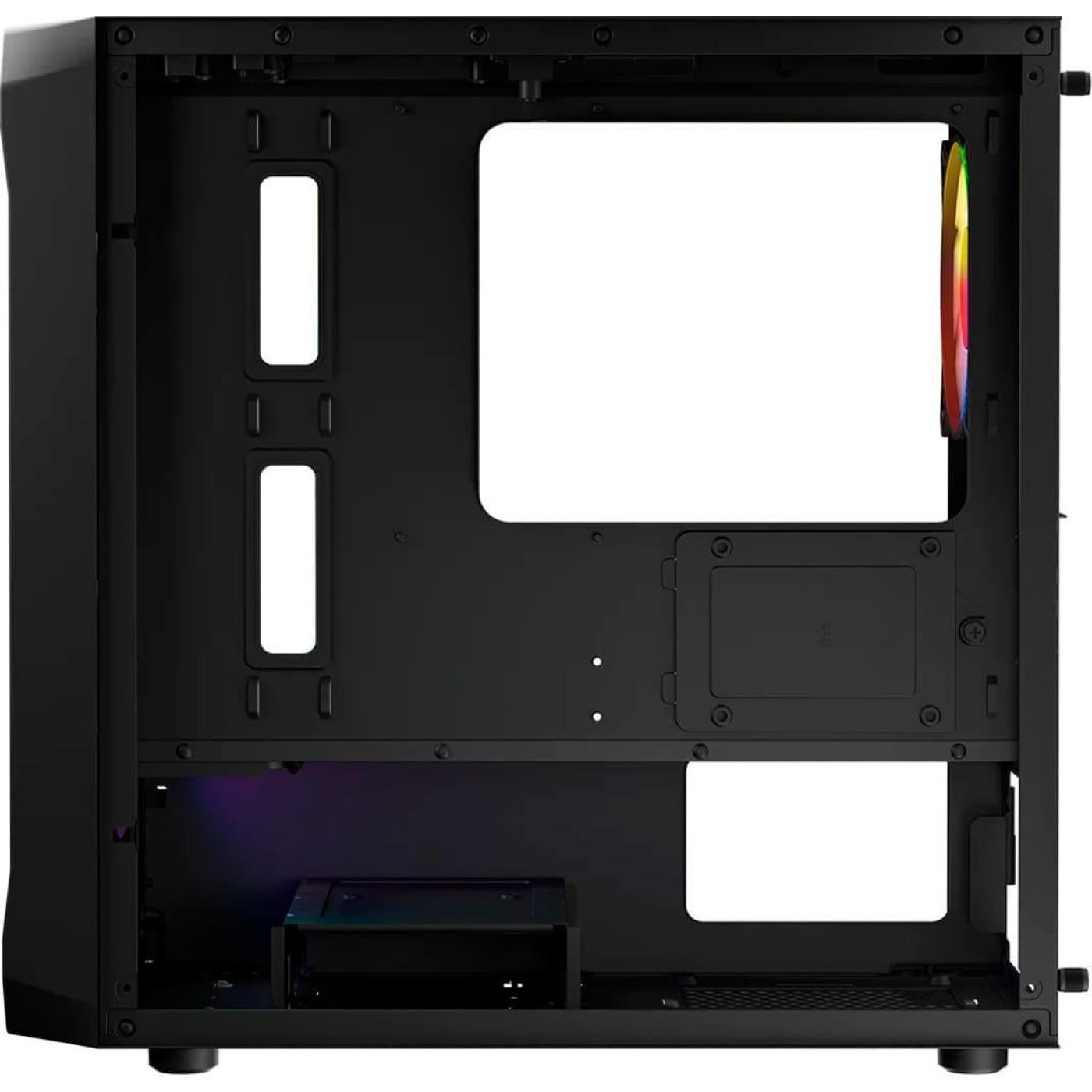 Корпус LogicConcept PORTOS MESH+GLASS ARGB fans 3x120mm BLACK без БЖ mATX