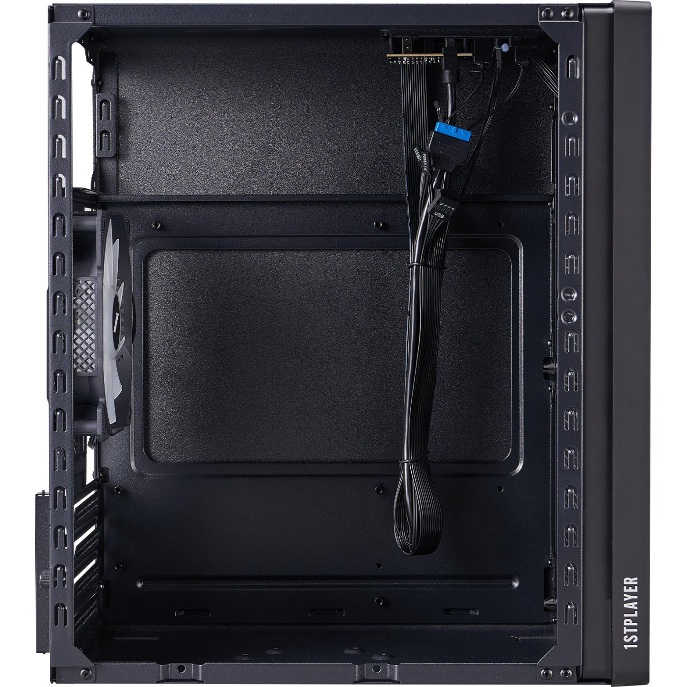 Корпус 1stPlayer WD1-BK-3F1 Black (WD1-BK-3F1)