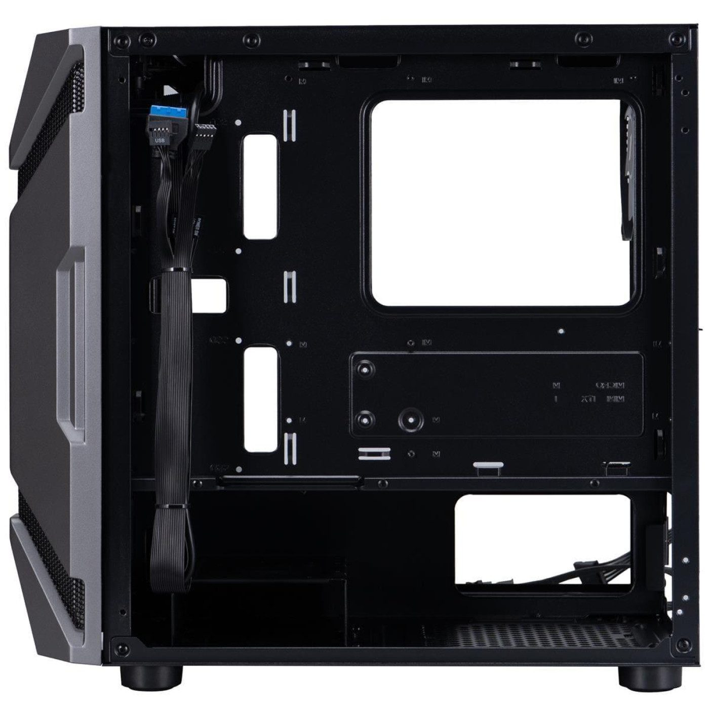 Корпус 1stPlayer D3-A-BK-1F7-14-1F7 Black без БЖ