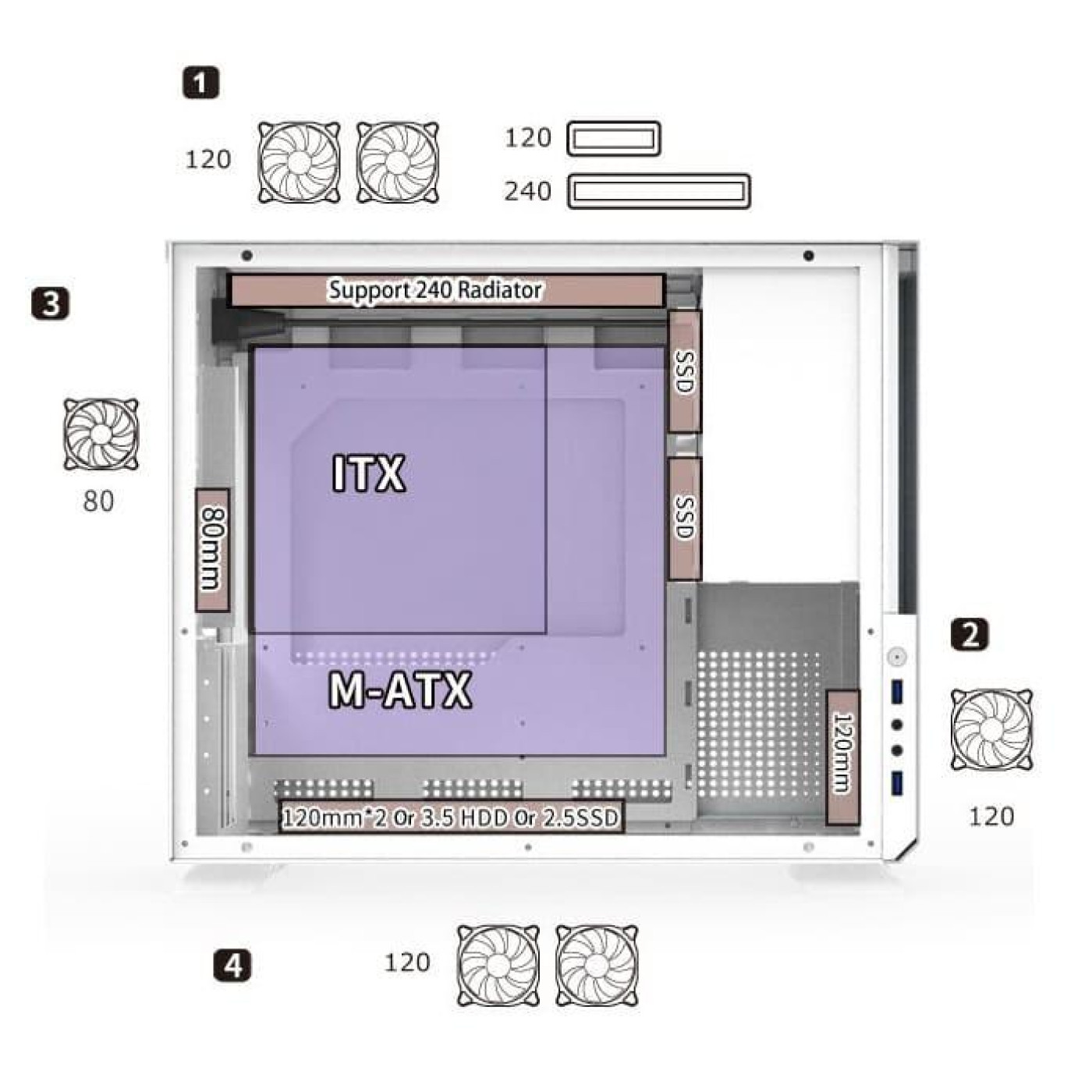 Корпус ALmordor Sparkle 170M Matx Black (ALS170MMBK) Без БП