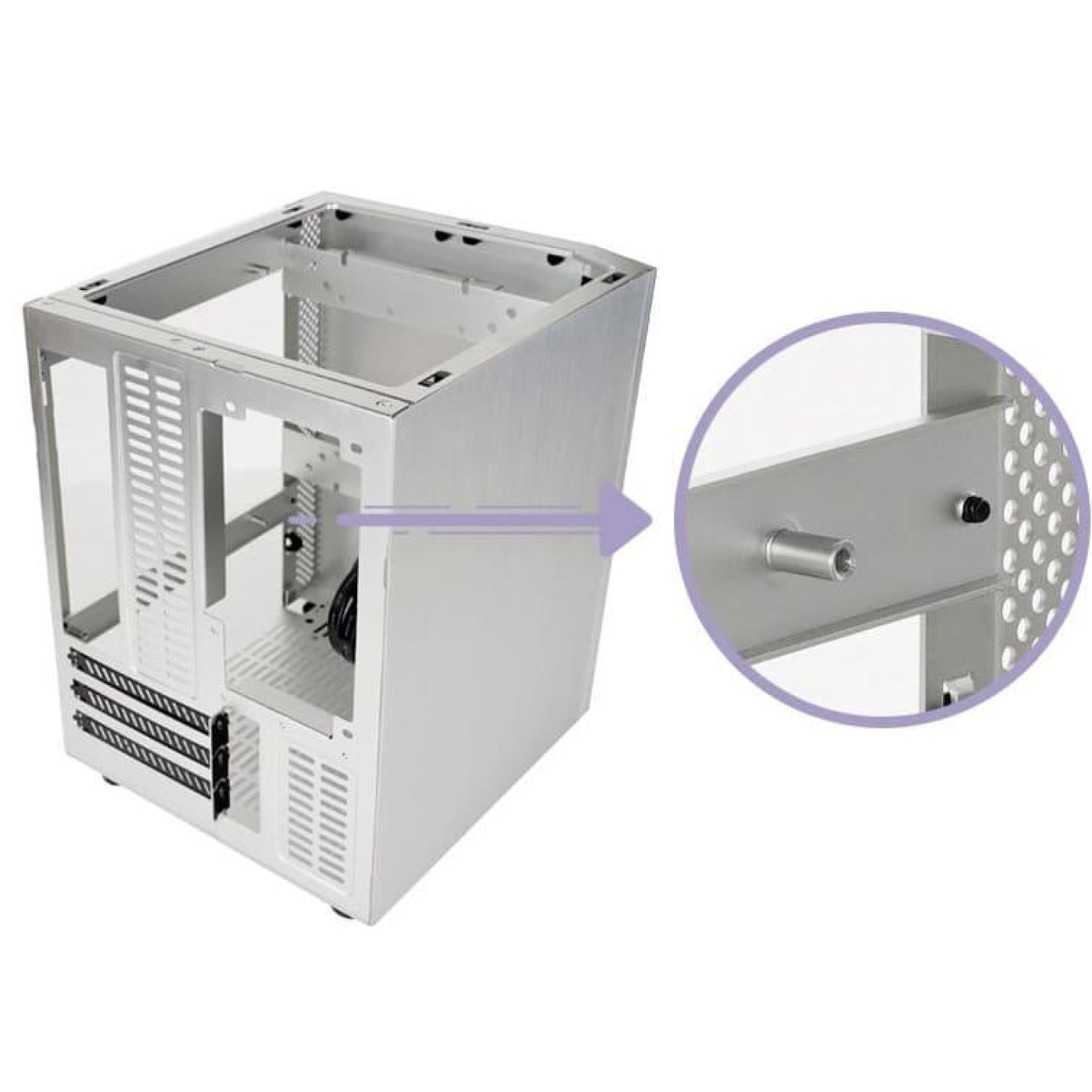 Корпус ALmordor Solar 210 SFF Silver (ALS210SFFSL) Без БП