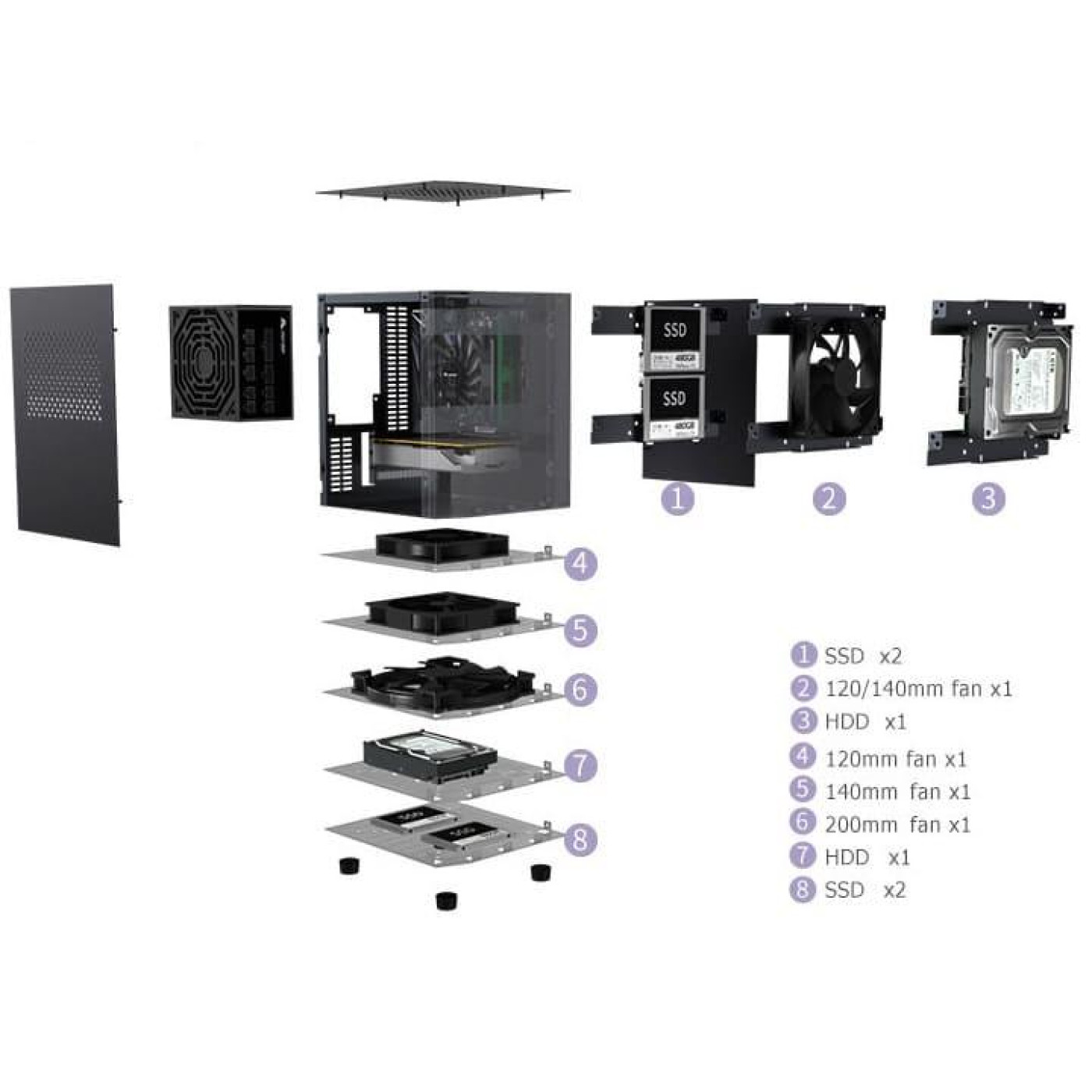 Корпус ALmordor Solar 210 SFF Black (ALS210SFFBK) Без БП