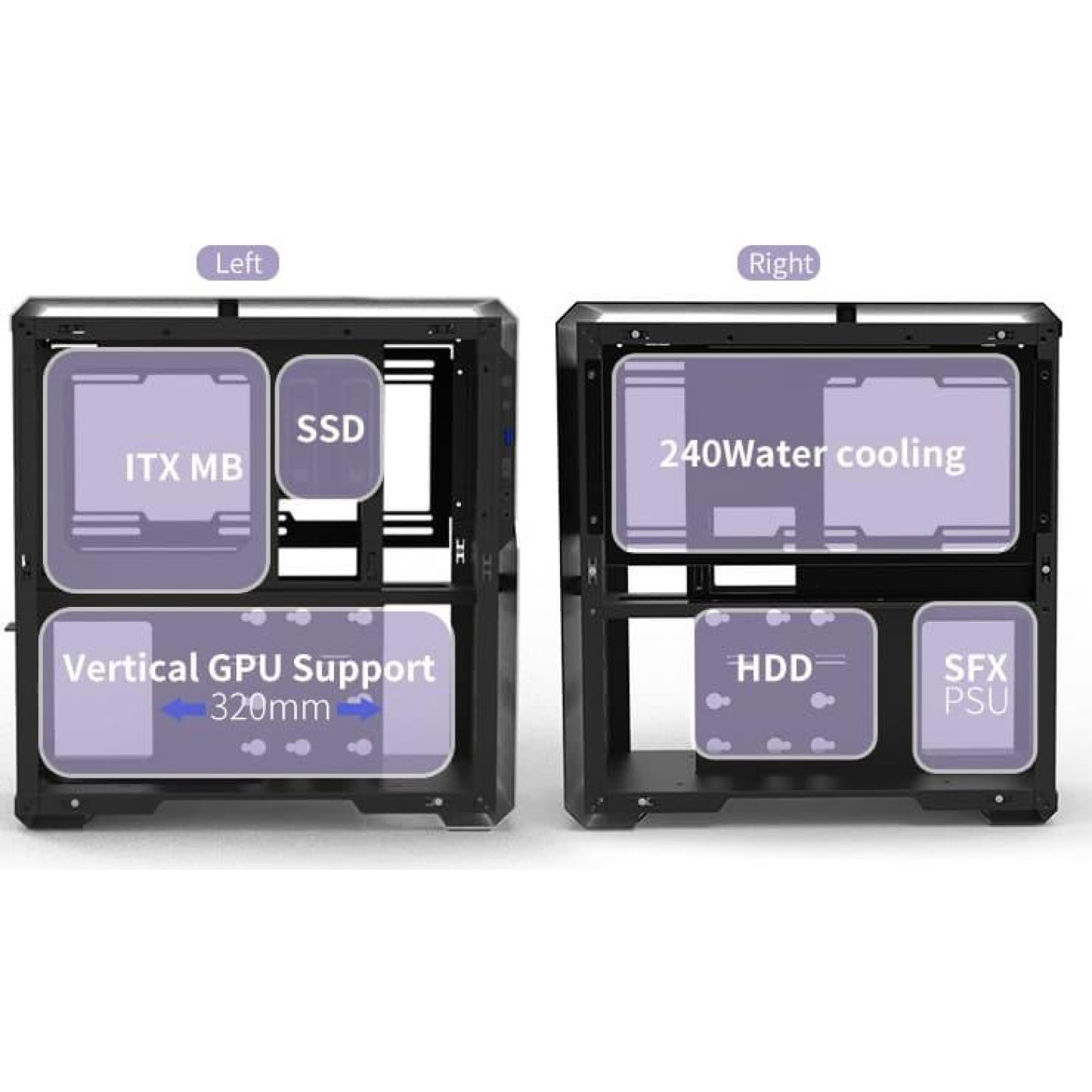 Корпус ALmordor SilverLining 160G ITX Silver (ALSL160GISL) Без БП