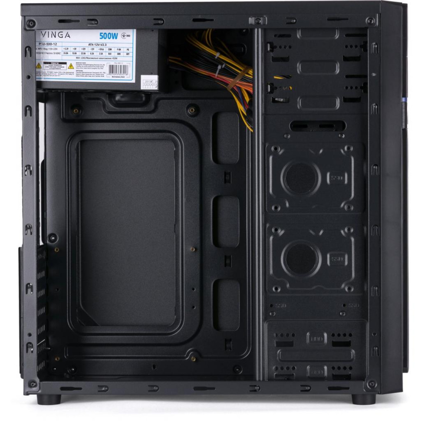 Корпус Vinga CS106B-500W Black (CS106B-500W)