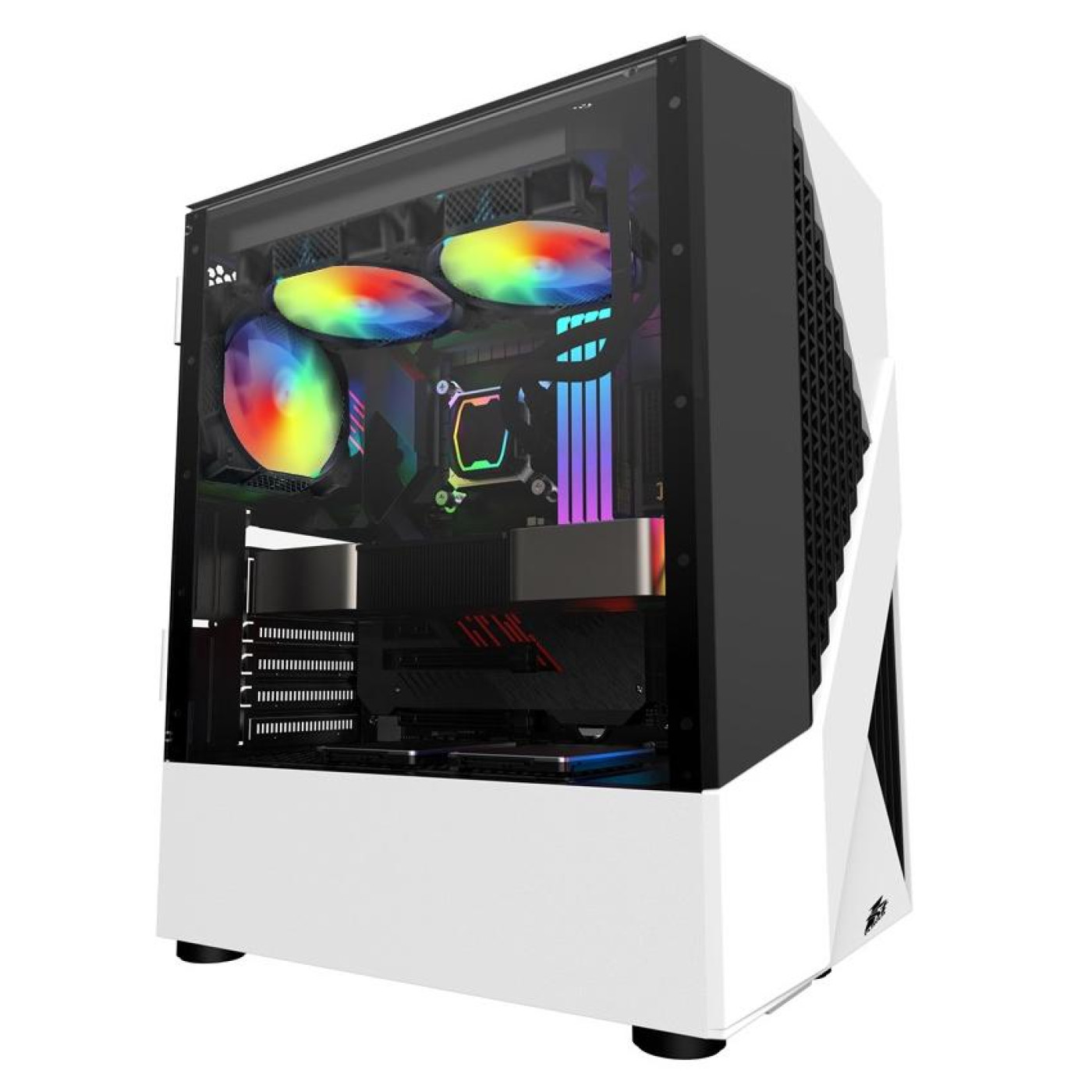 Корпус 1stPlayer F3-A-WH-4F1-PS-600FK-EU White 600W (F3-A-WH-4F1-PS-600FK-EU)