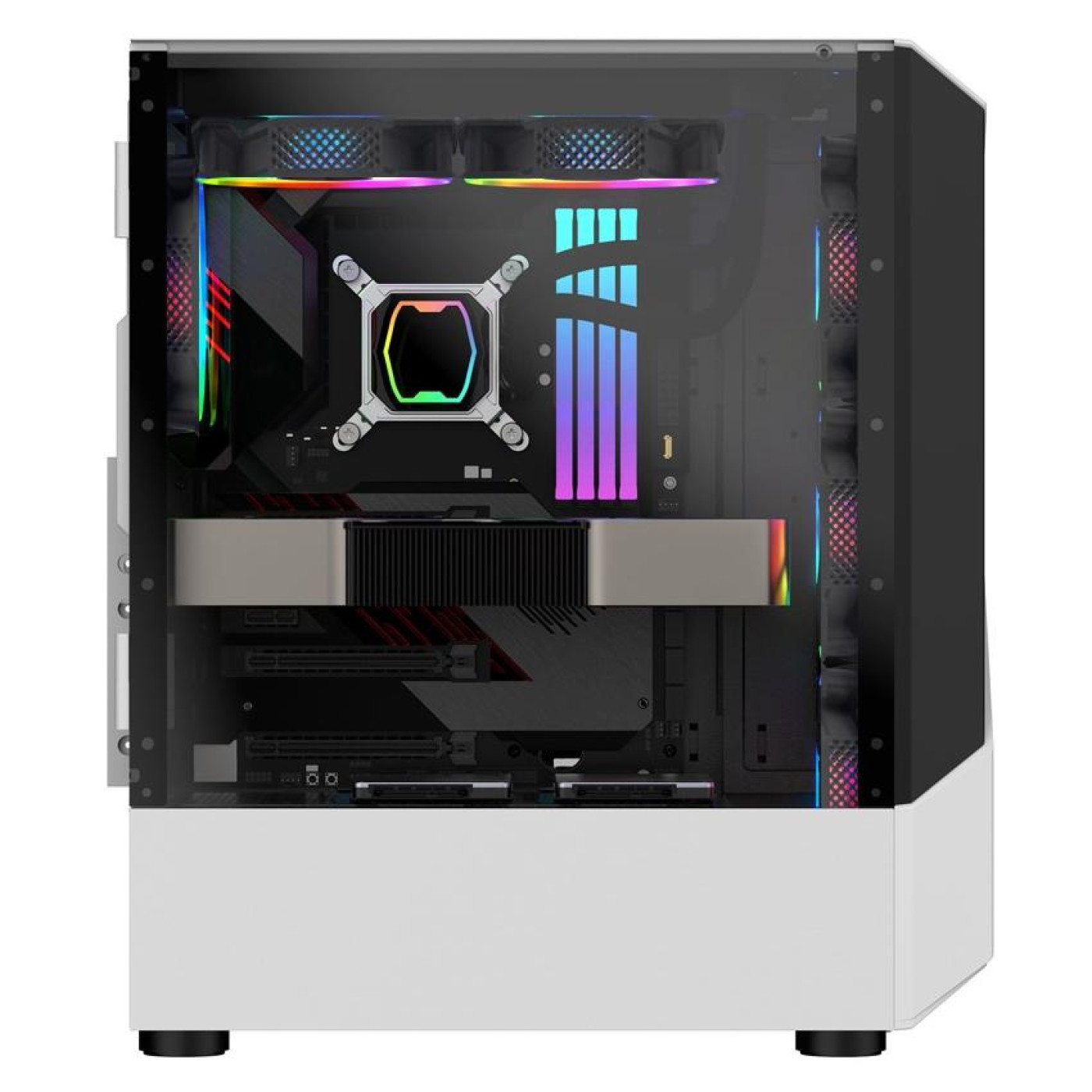 Корпус 1stPlayer F3-A-WH-4F1-PS-600FK-EU White 600W (F3-A-WH-4F1-PS-600FK-EU)