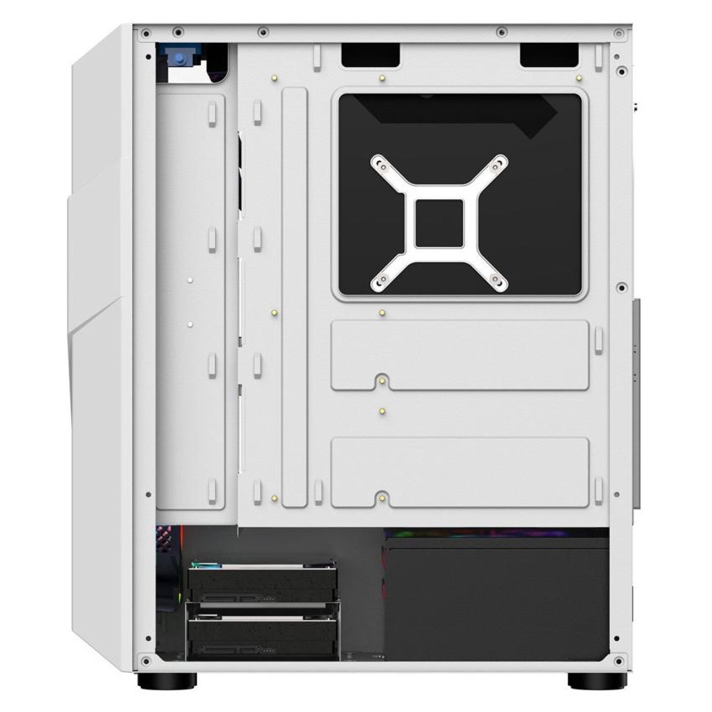 Корпус 1stPlayer F3-A-WH-4F1-PS-600FK-EU White 600W (F3-A-WH-4F1-PS-600FK-EU)
