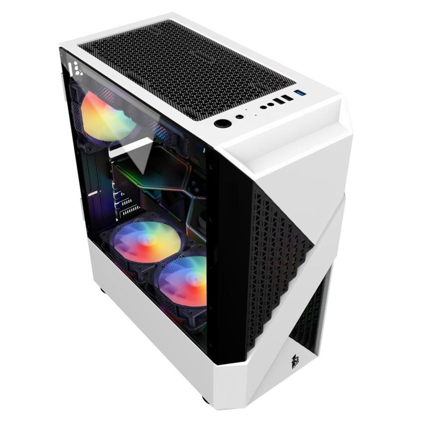 Корпус 1stPlayer F3-A-WH-4F1-PS-600FK-EU White 600W (F3-A-WH-4F1-PS-600FK-EU)