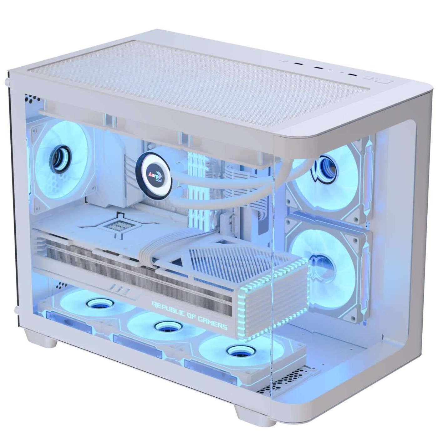Корпус Aerocool P300C-G-WT-v1 White без БП (ACCS-PN02033.21)