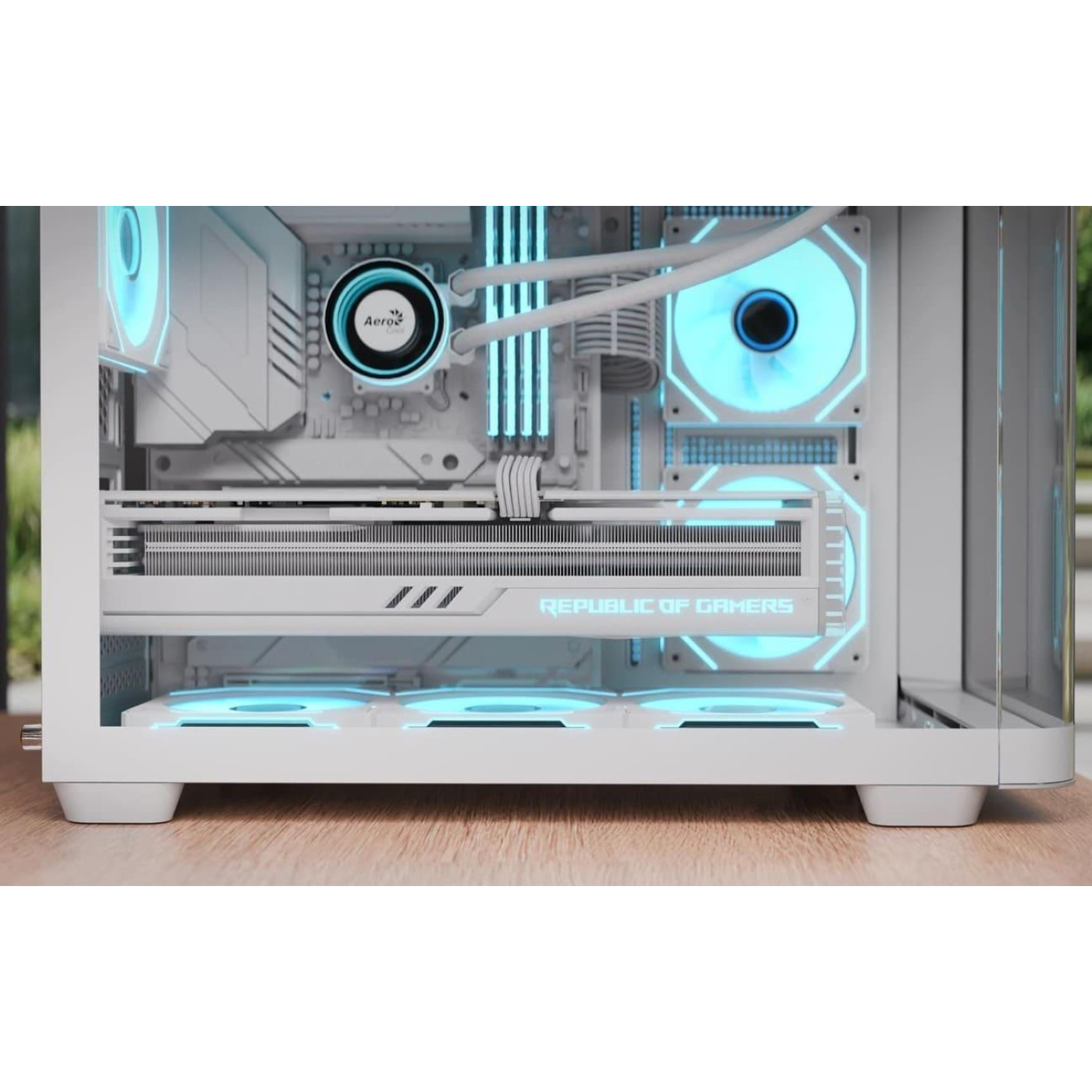 Корпус Aerocool P300C-G-WT-v1 White без БП (ACCS-PN02033.21)