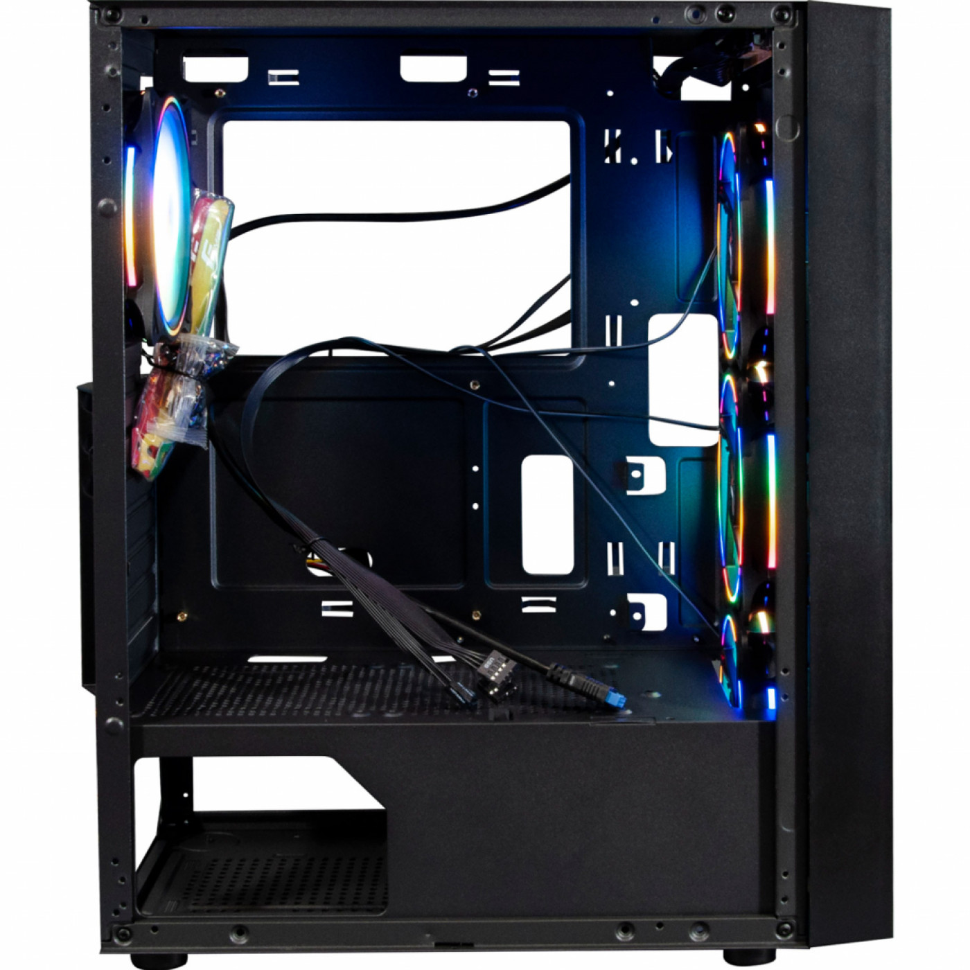 Корпус Frime Nucleus Black USB 3.0 без БП Nucleus-U3-GLS-4DTRMLT16.6WP Без БЖ