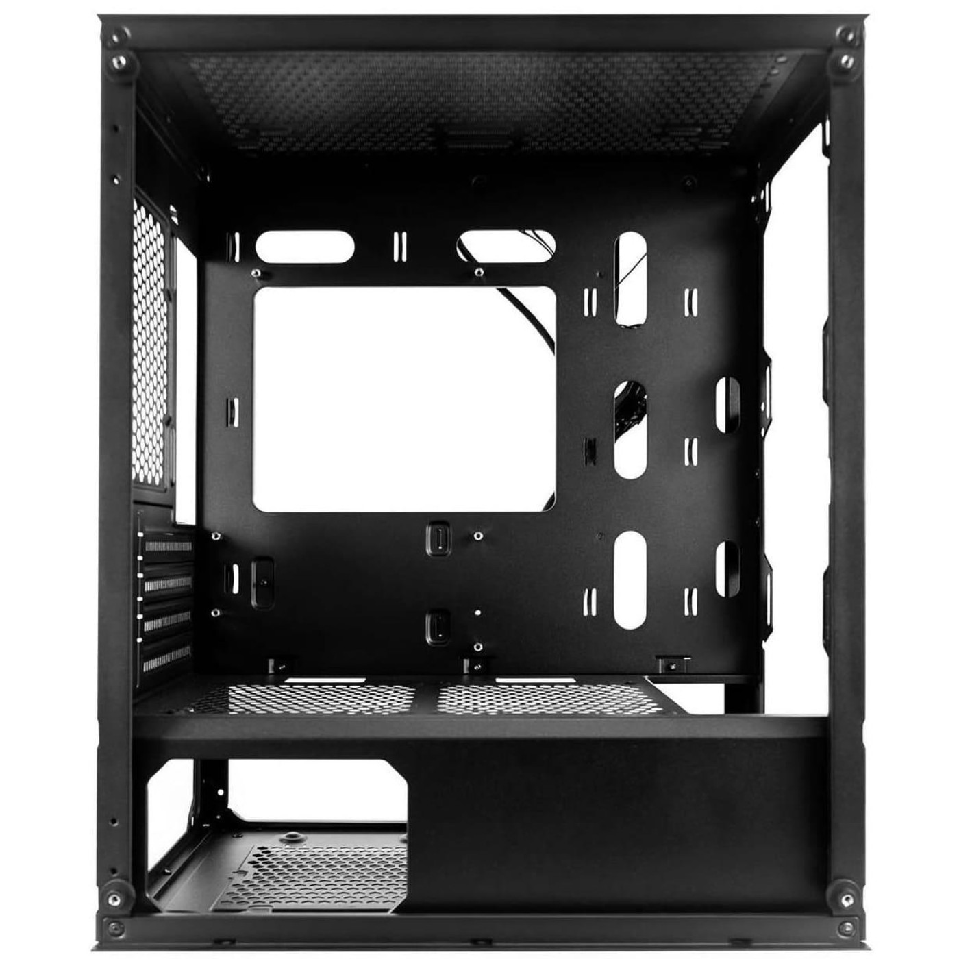 Корпус 1stPlayer X4-M-BK-2F1P-1F1 Black без БП