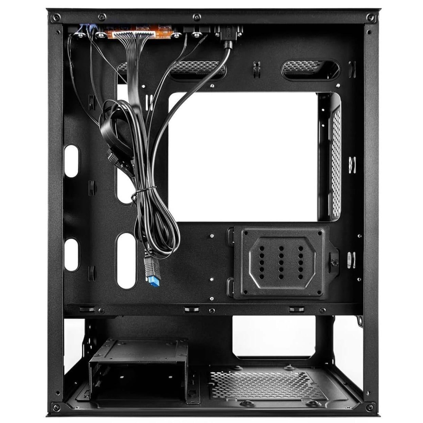 Корпус 1stPlayer X4-M-BK-2F1P-1F1 Black без БП