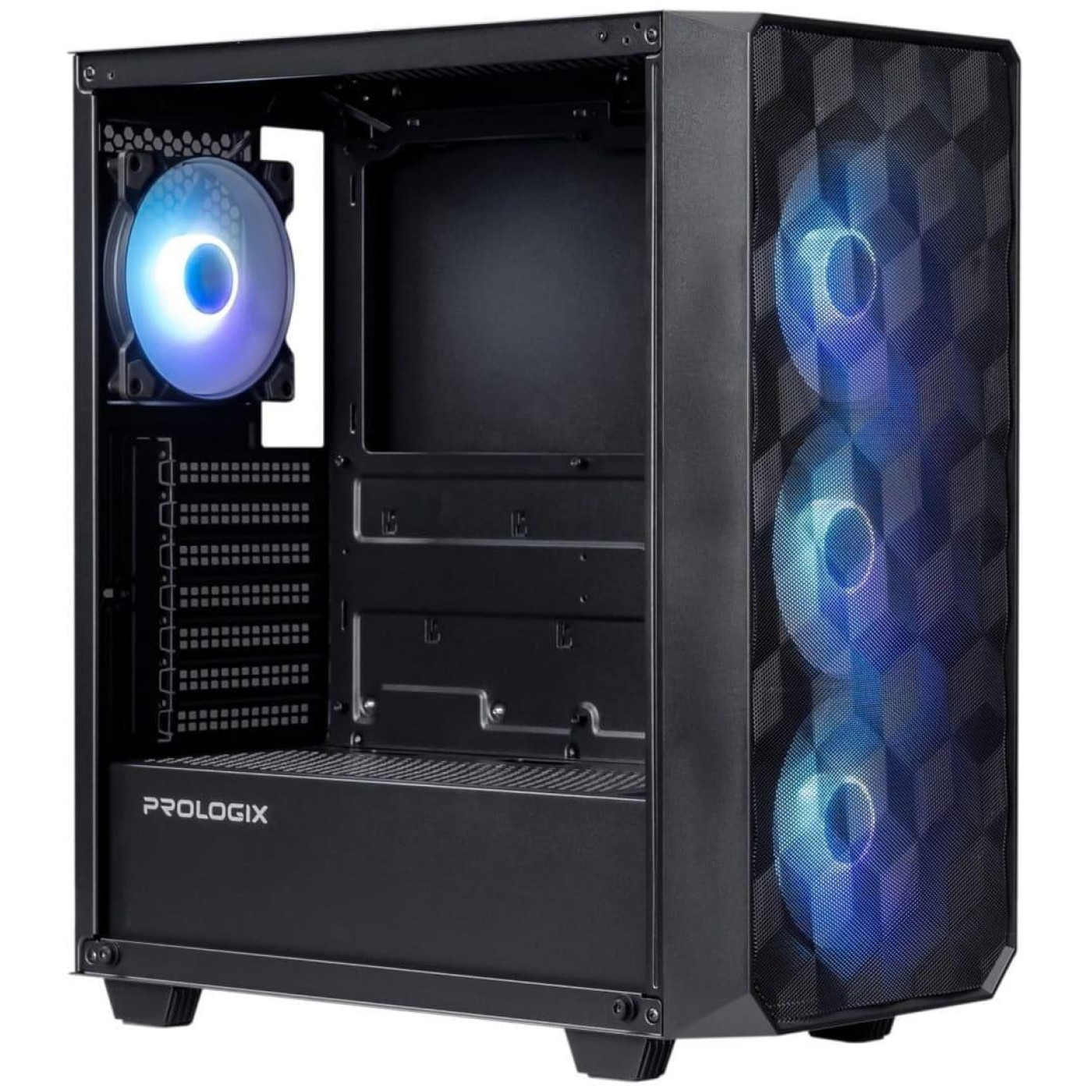 Корпус ProLogix E120 Tempered Glass&Mesh Black (E120 Black) Без БП