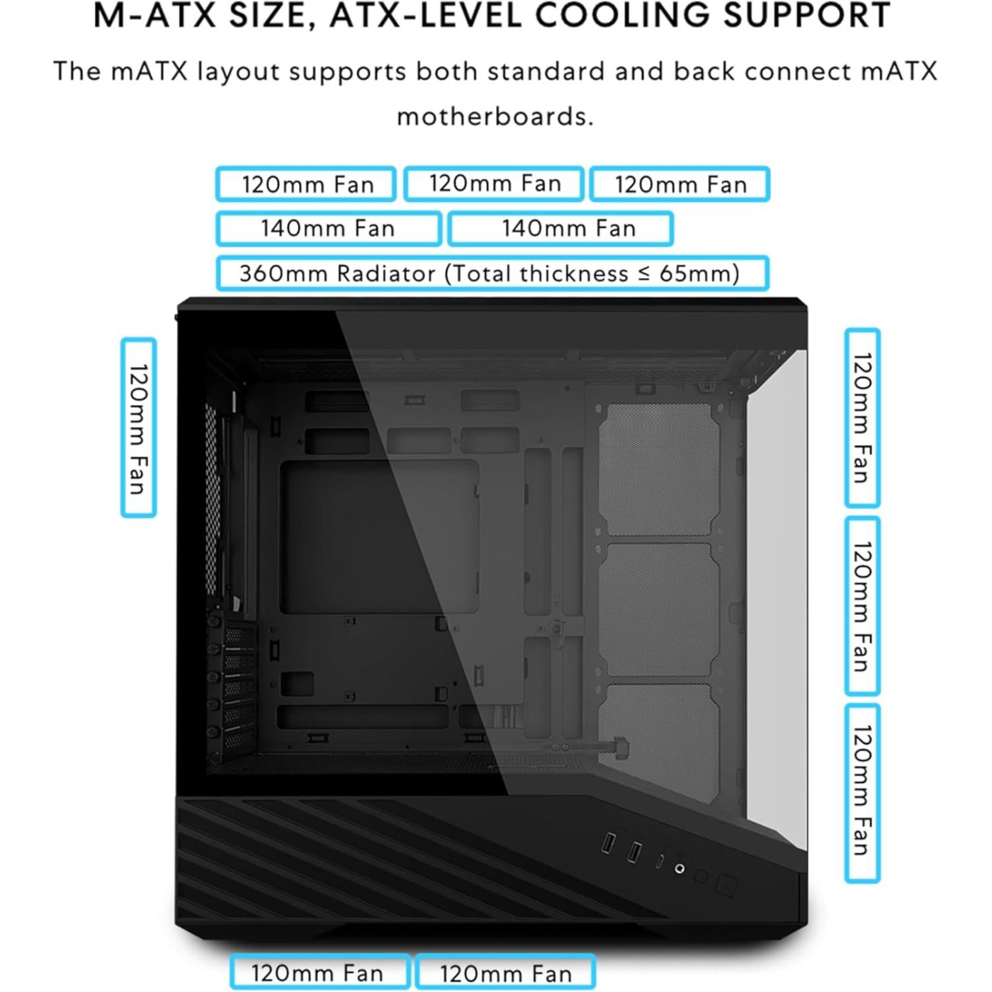 Корпус Lian Li V100 MINI Black (G99.V100MIX.00) Без БП