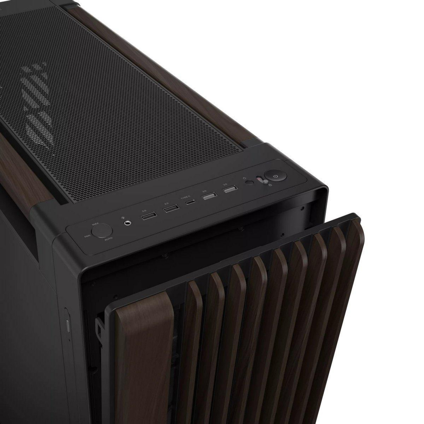 Корпус ASUS ProArt PA602 Walnut Wood Edition - Metal Panel без БЖ Modern Black (90DC00J0-B09040)