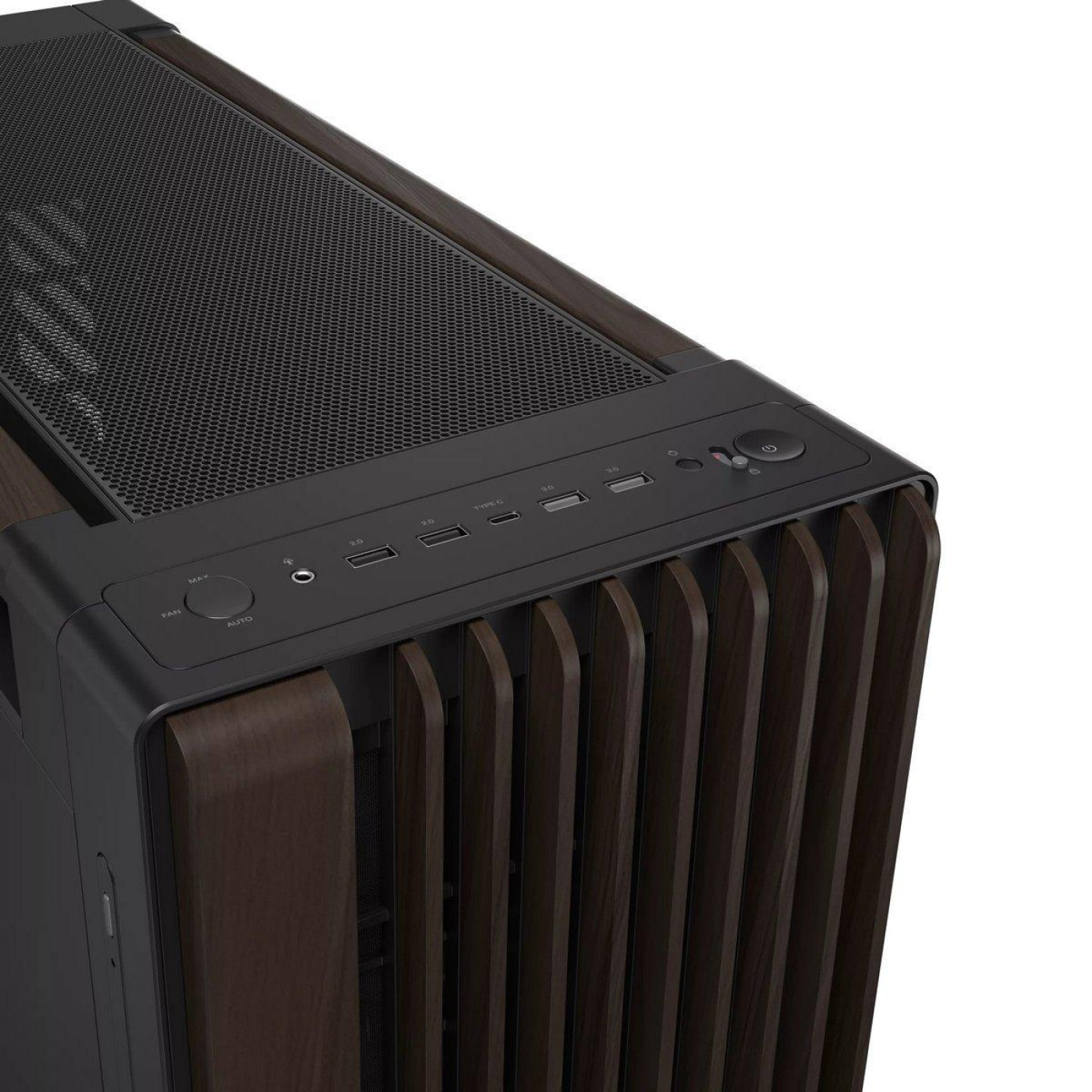 Корпус ASUS ProArt PA602 Walnut Wood Edition - Metal Panel без БЖ Modern Black (90DC00J0-B09040)