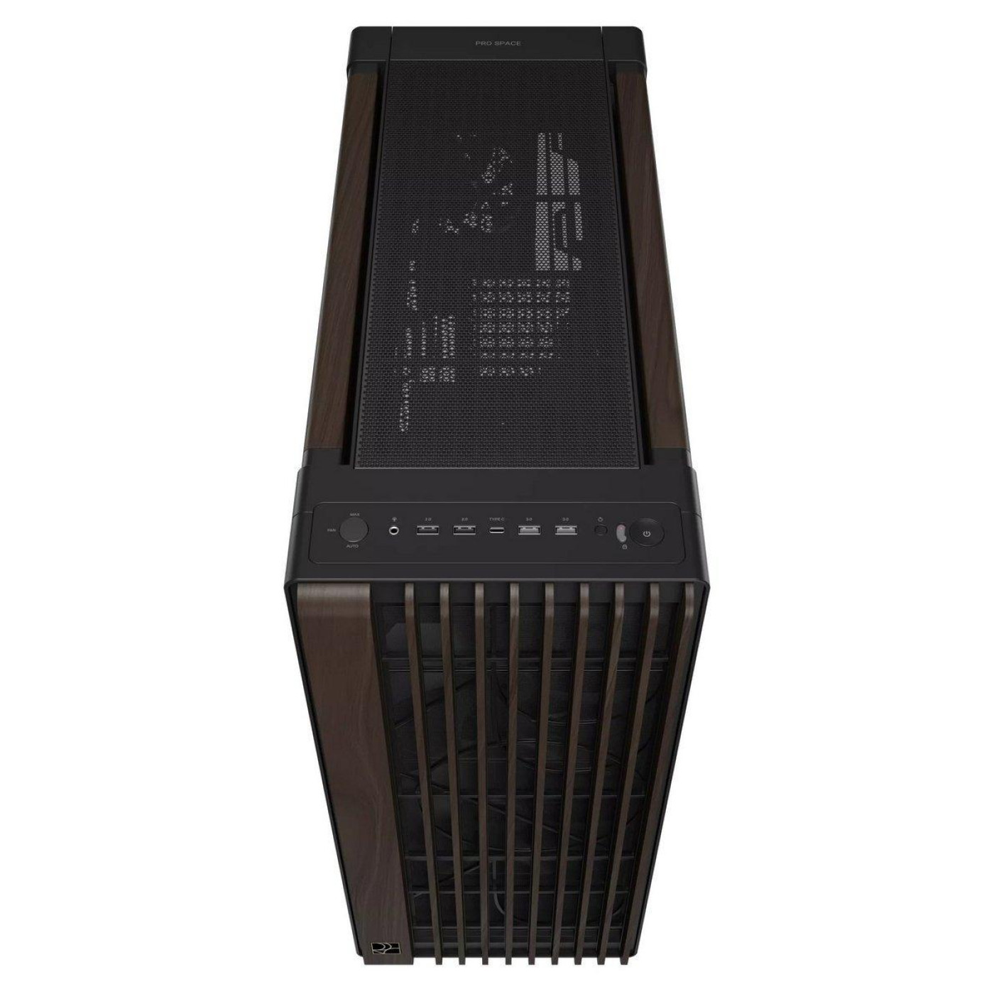 Корпус ASUS ProArt PA602 Walnut Wood Edition - Metal Panel без БЖ Modern Black (90DC00J0-B09040)