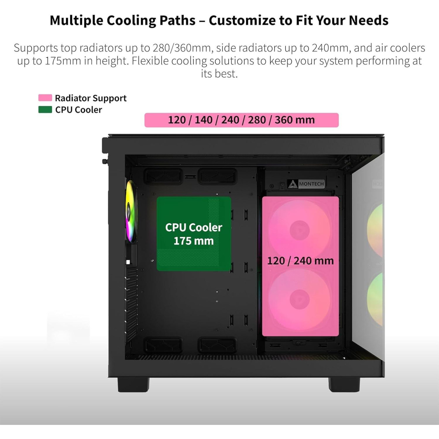 Корпус MONTECH KING 65 PRO Black (KING 65 PRO (B)) Без БП