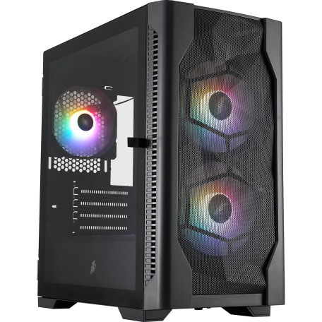Корпус 1stPlayer D4-M-BK-2F1P-1F1 Black (D4-M-BK-2F1P-1F1)