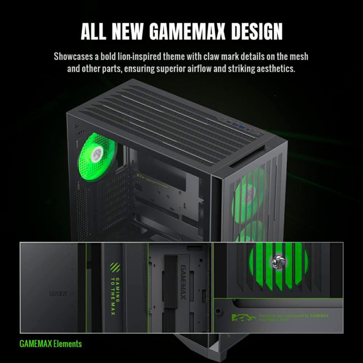 Корпус GameMax LEADER 2 Black (LEADER 2 BK) Без БП