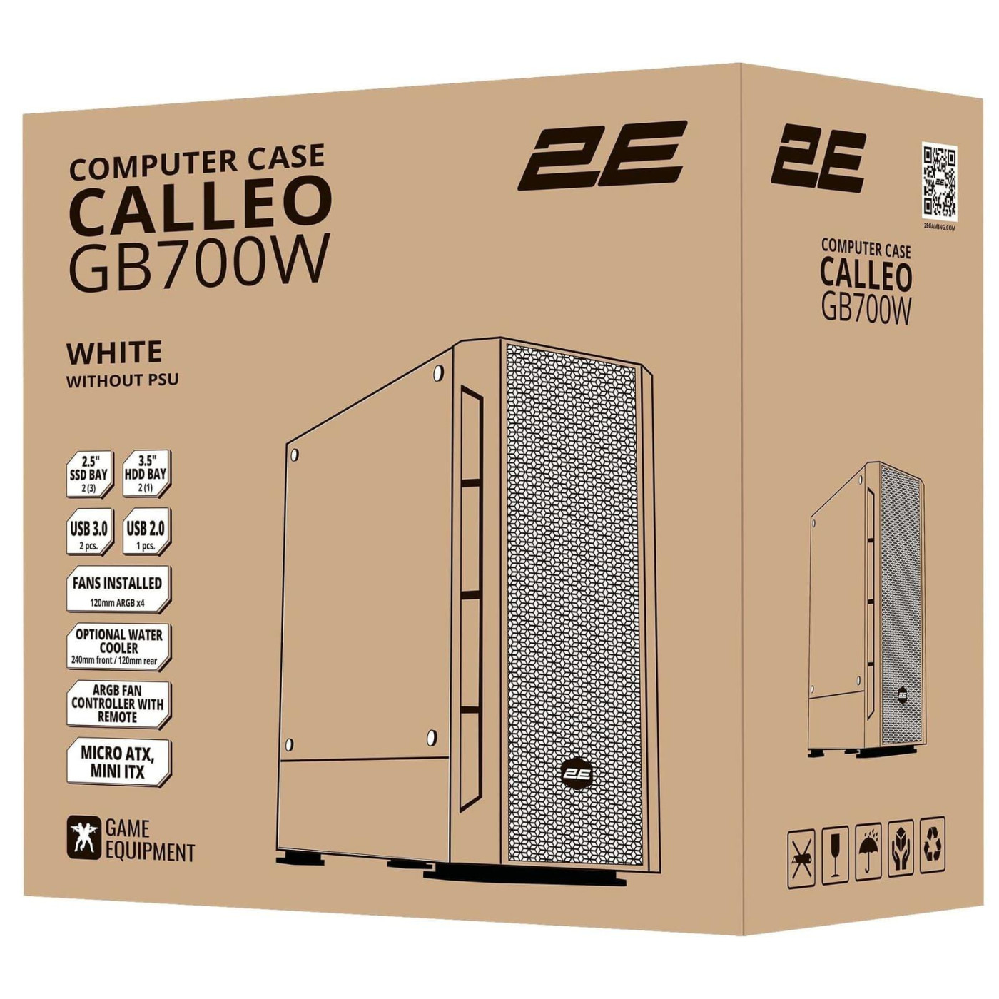 Корпус 2E Calleo (2E-GB700 WHITE) (2E-GB700WHITE) Б/в