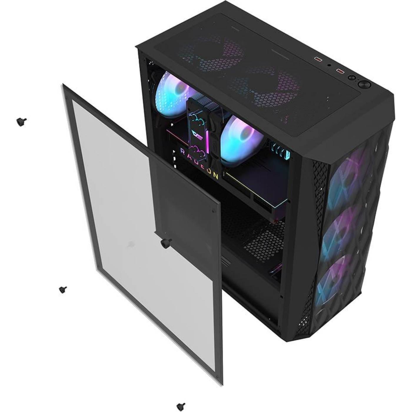 Корпус Darkflash DK352 BLACK ATX 4x120 ARGB Fans (DK352 BLACK)