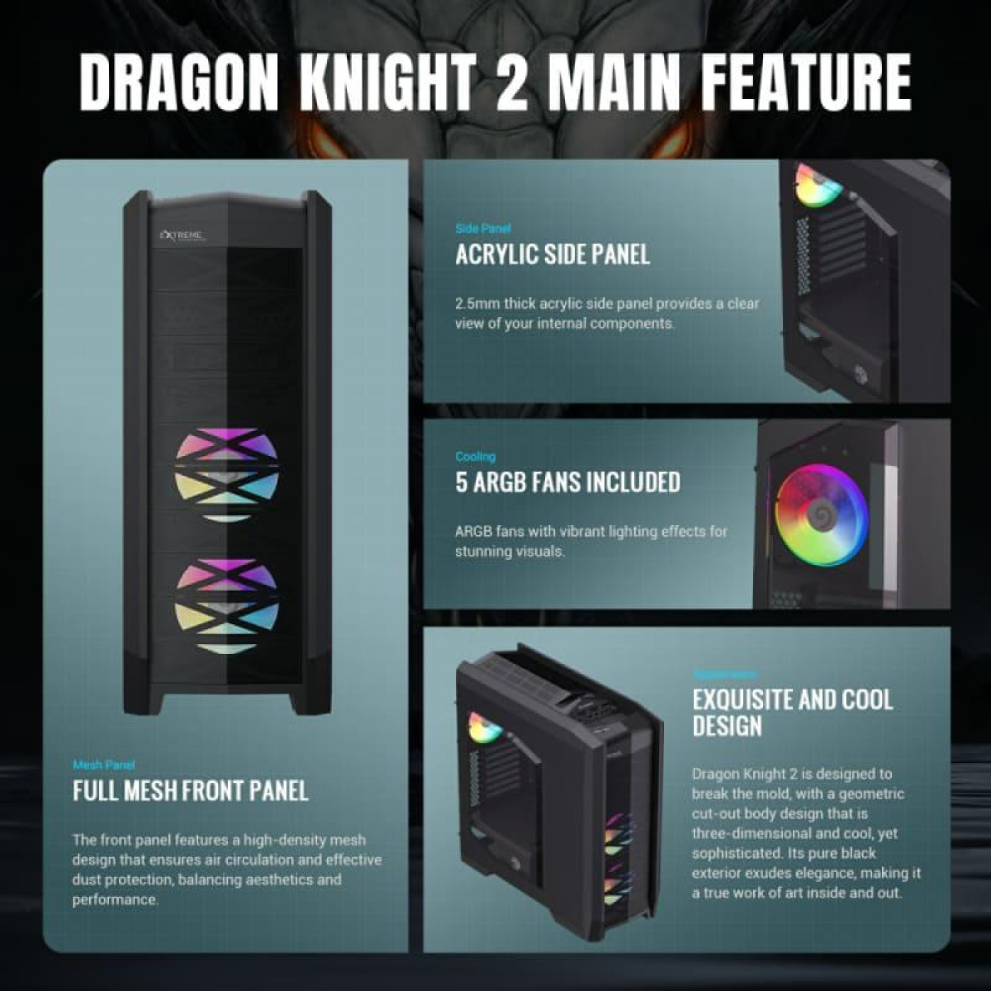 Корпус GameMax Dragon Knight 2 без БП (Dragon Knight 2)