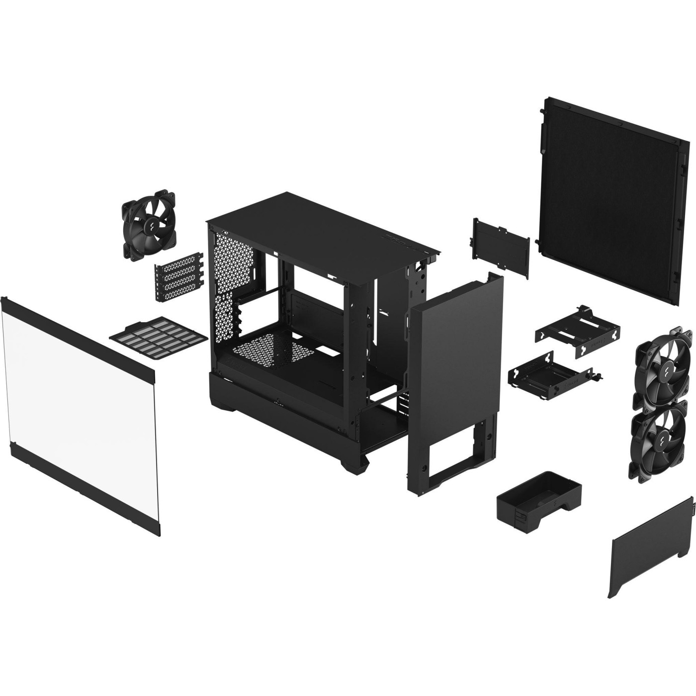 Корпус Fractal Design Pop Mini Silent Black TG Clear (FD-C-POS1M-02) Без БП