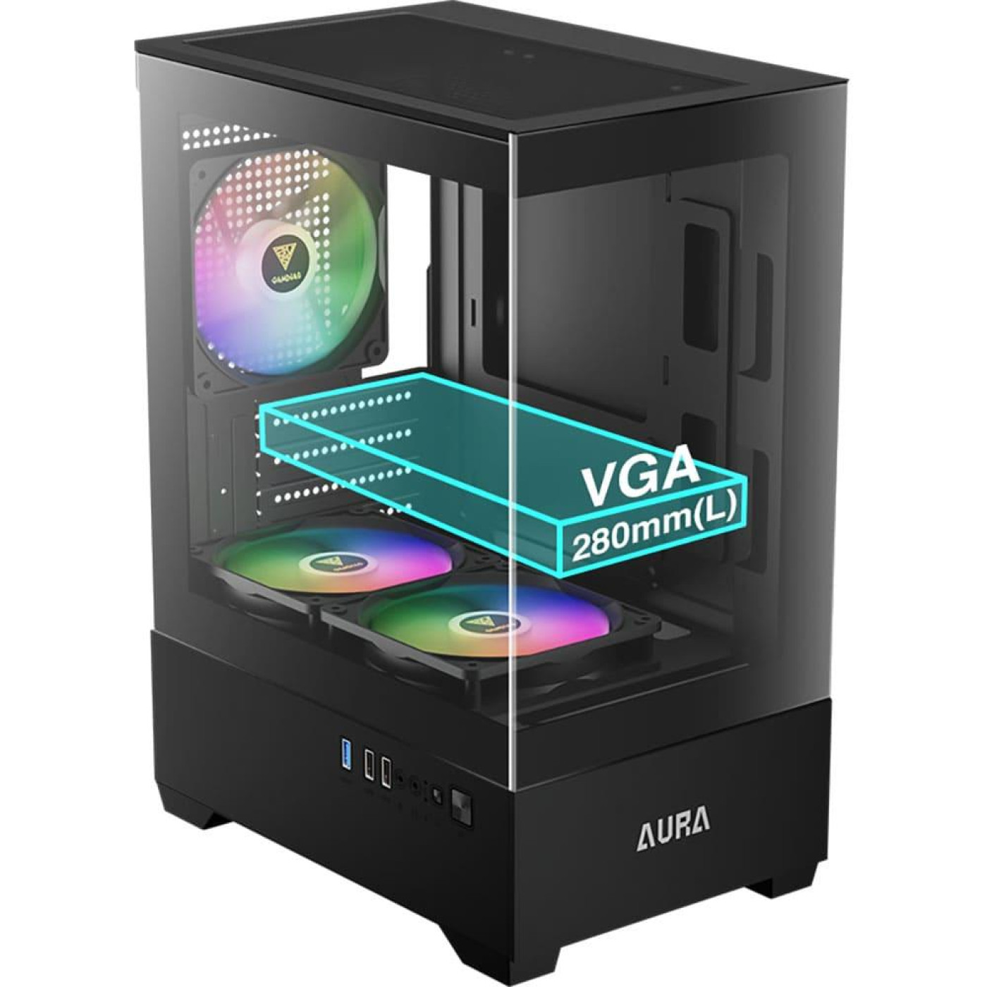 Корпус GAMDIAS AURA GC9M ARGB Black (4711514502527) Без БП Б/в