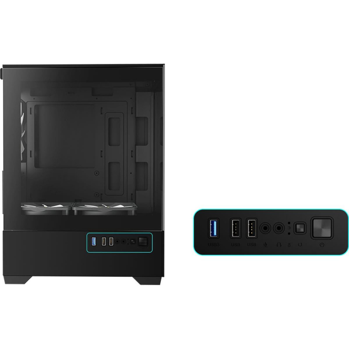 Корпус GAMDIAS AURA GC9M ARGB Black (4711514502527) Без БП Б/в