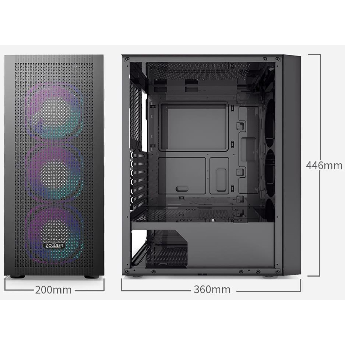 Корпус PcCooler PсCOOLER CPS чорний (DIAMOND MA100 MESH)