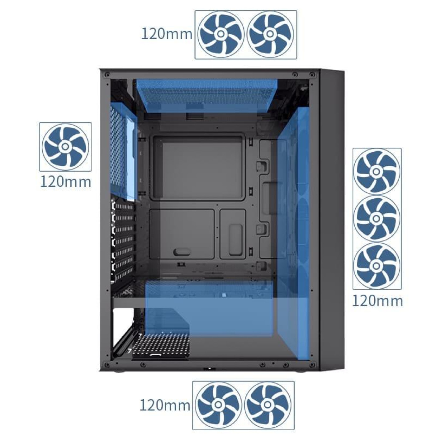Корпус PcCooler PсCOOLER CPS чорний (DIAMOND MA100 MESH)