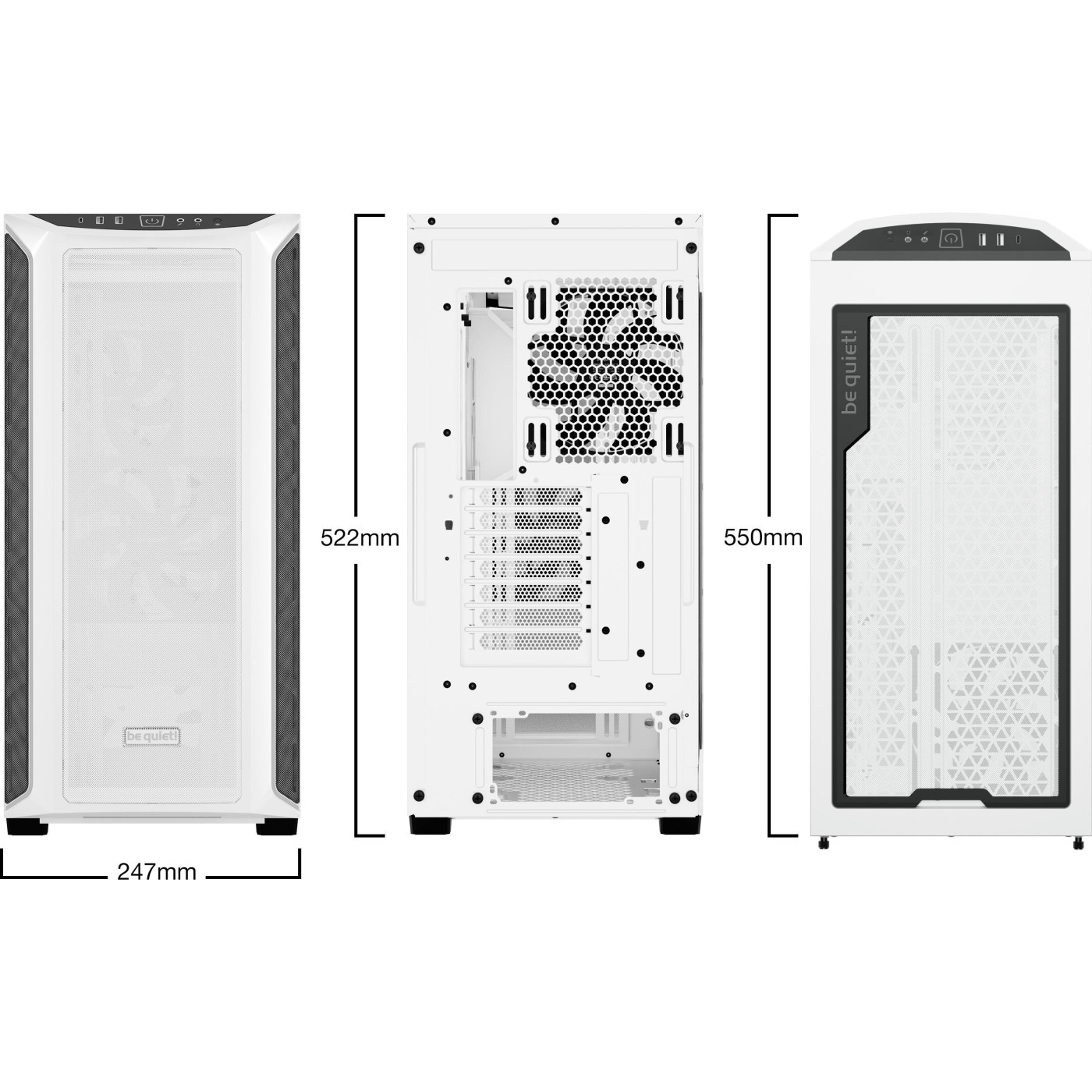 Корпус Be quiet! SHADOW BASE 800 DX White (BGW62) Без БП