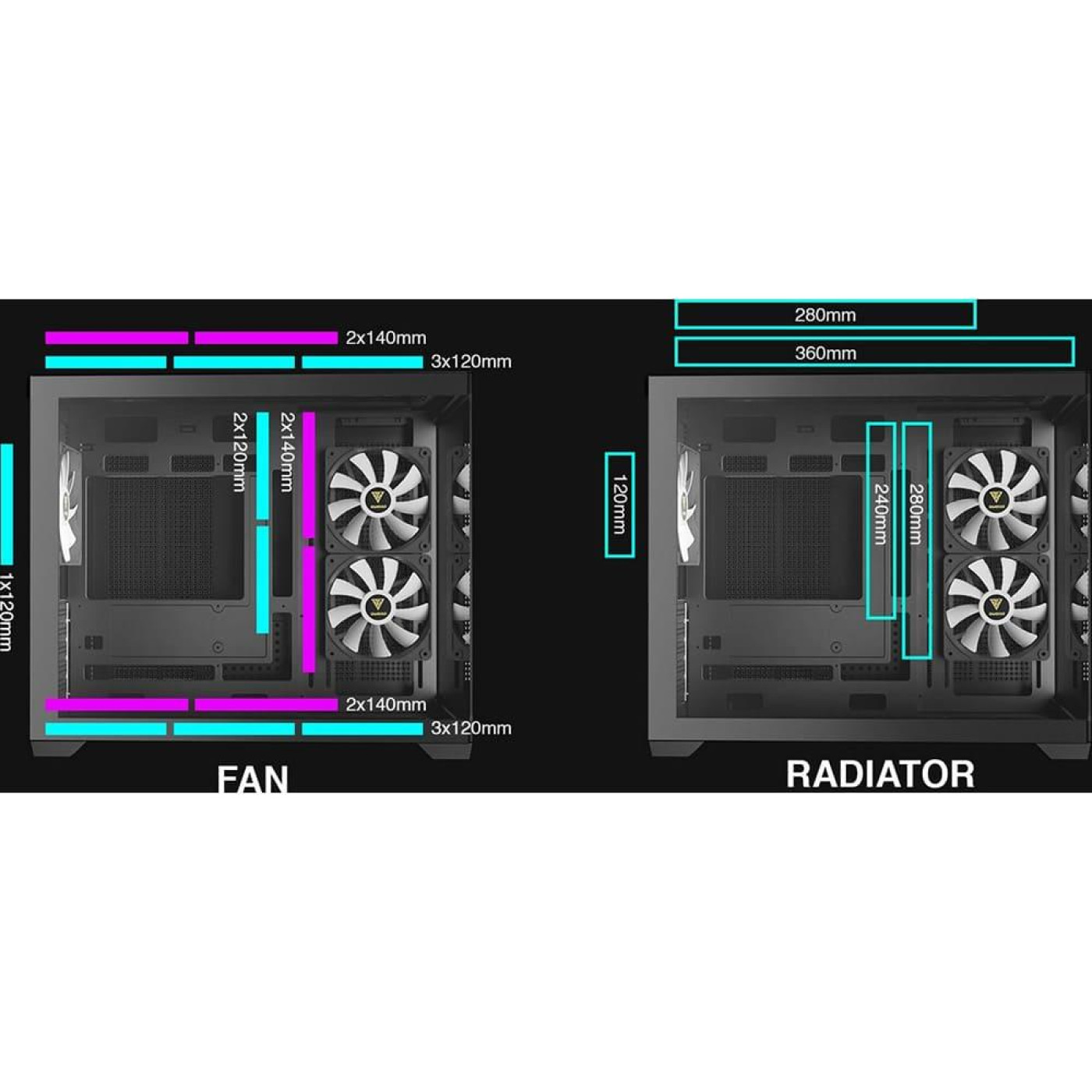 Корпус GAMDIAS AURA GC10M V2 ARGB (4711514503159) Без БП