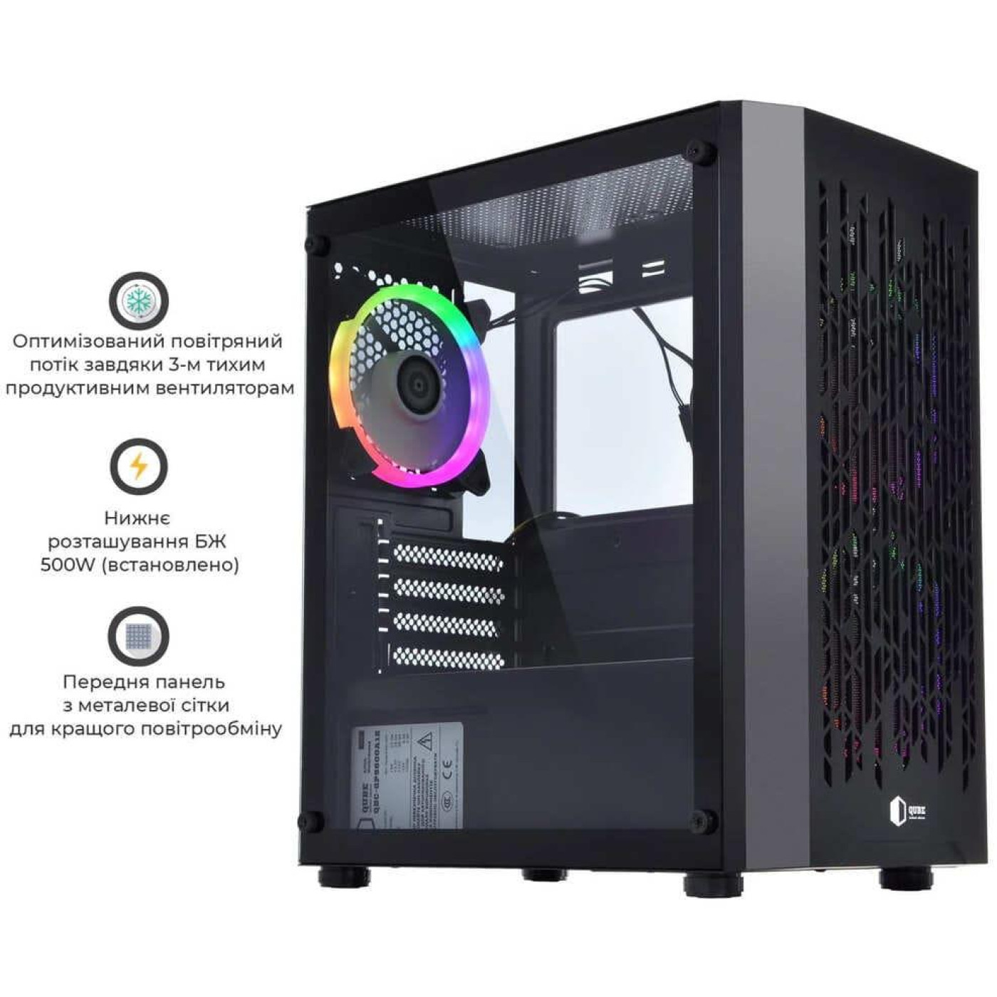 Корпус QUBE BLOCK Black (BLOCK_F5MU3)