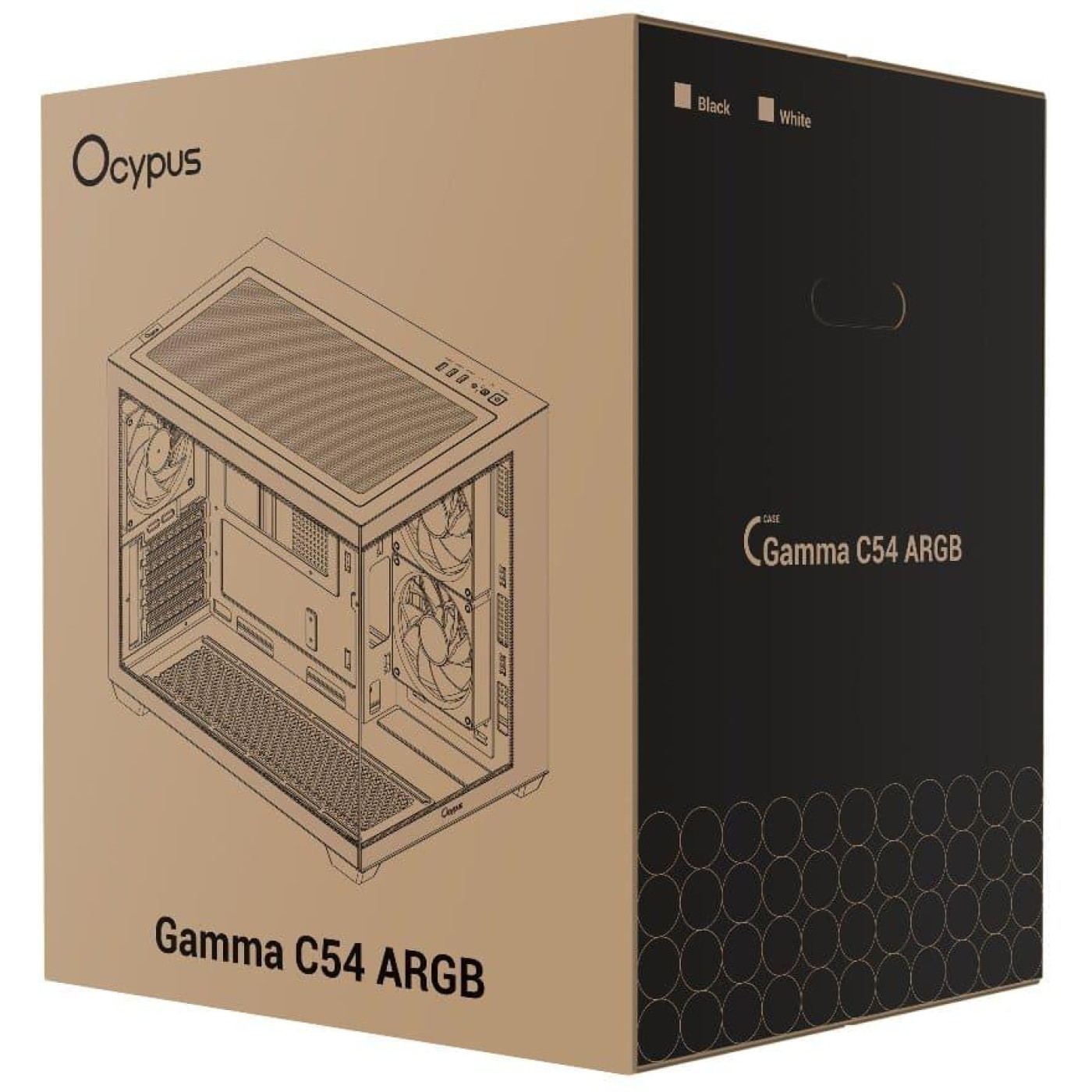 Корпус Ocypus GAMMA C54 ARGB Black (GAMMA-C54-BKD300XX-GL)