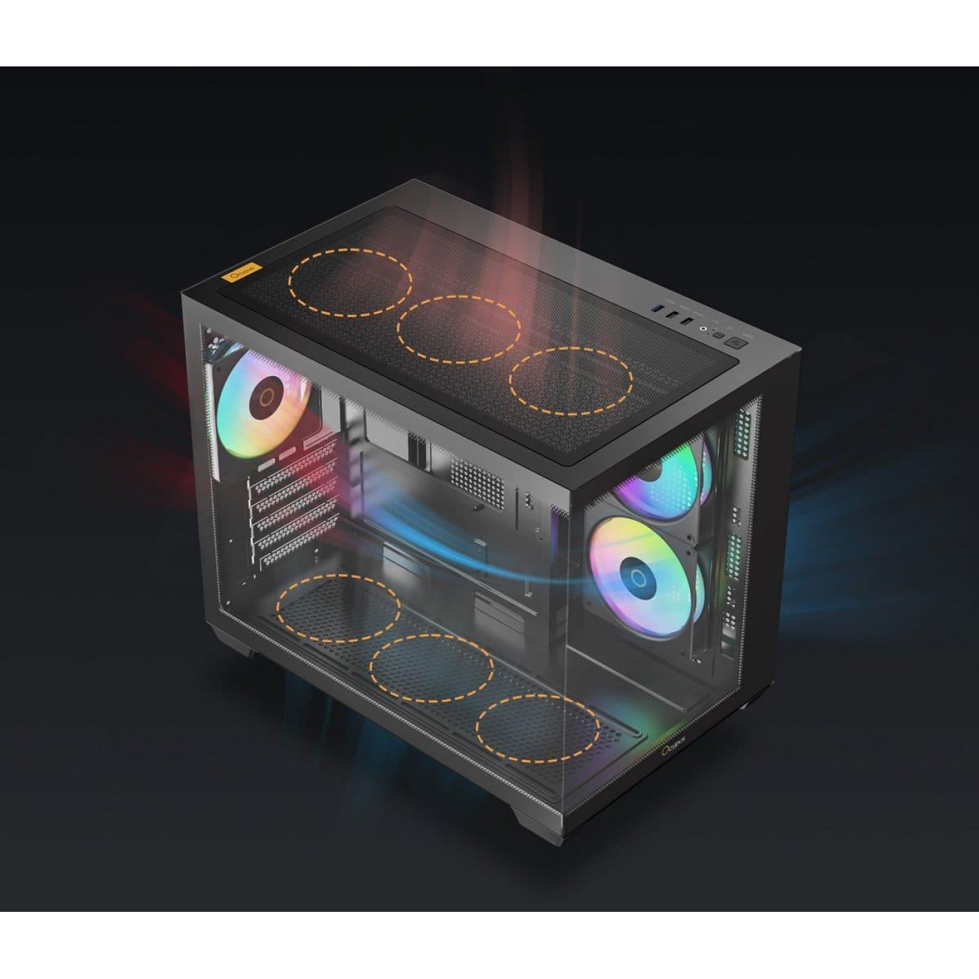 Корпус Ocypus GAMMA C54 ARGB Black (GAMMA-C54-BKD300XX-GL)