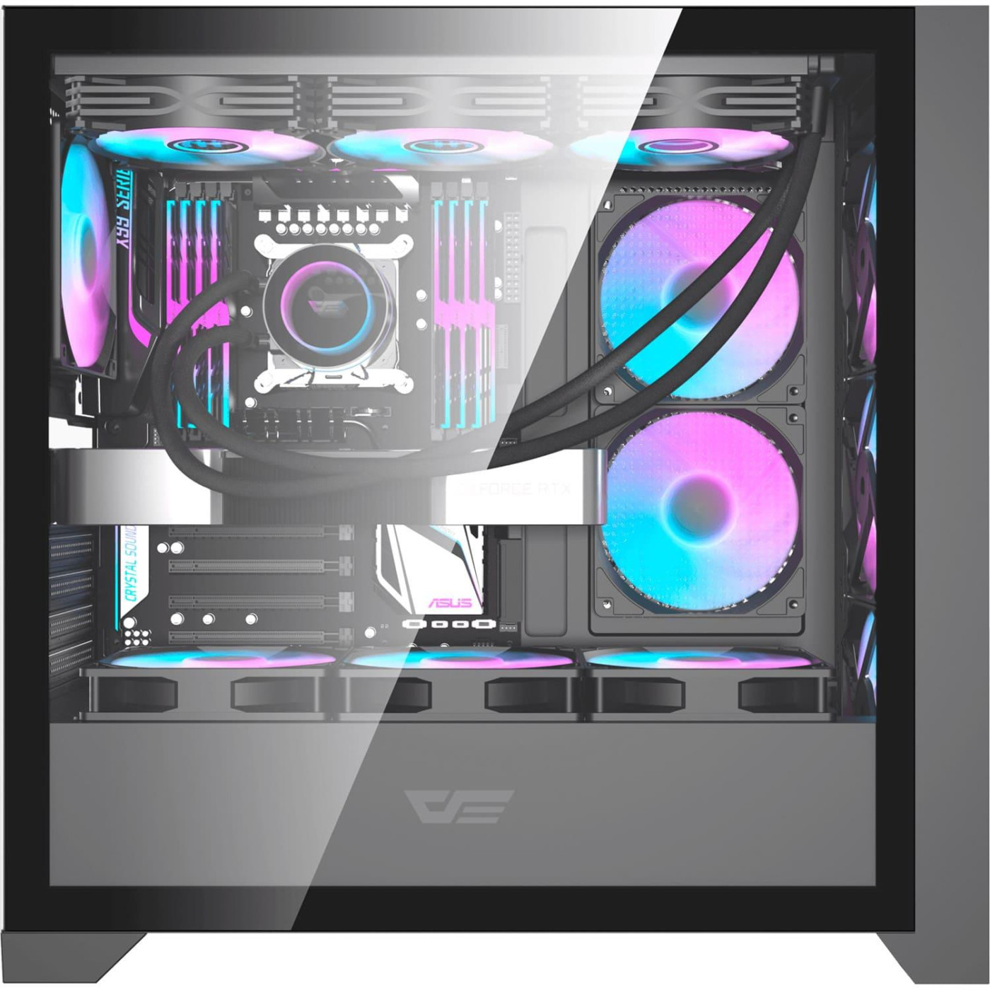 Корпус Darkflash DRX90 Glass Black (DRX90 GLASS Black) Без БП