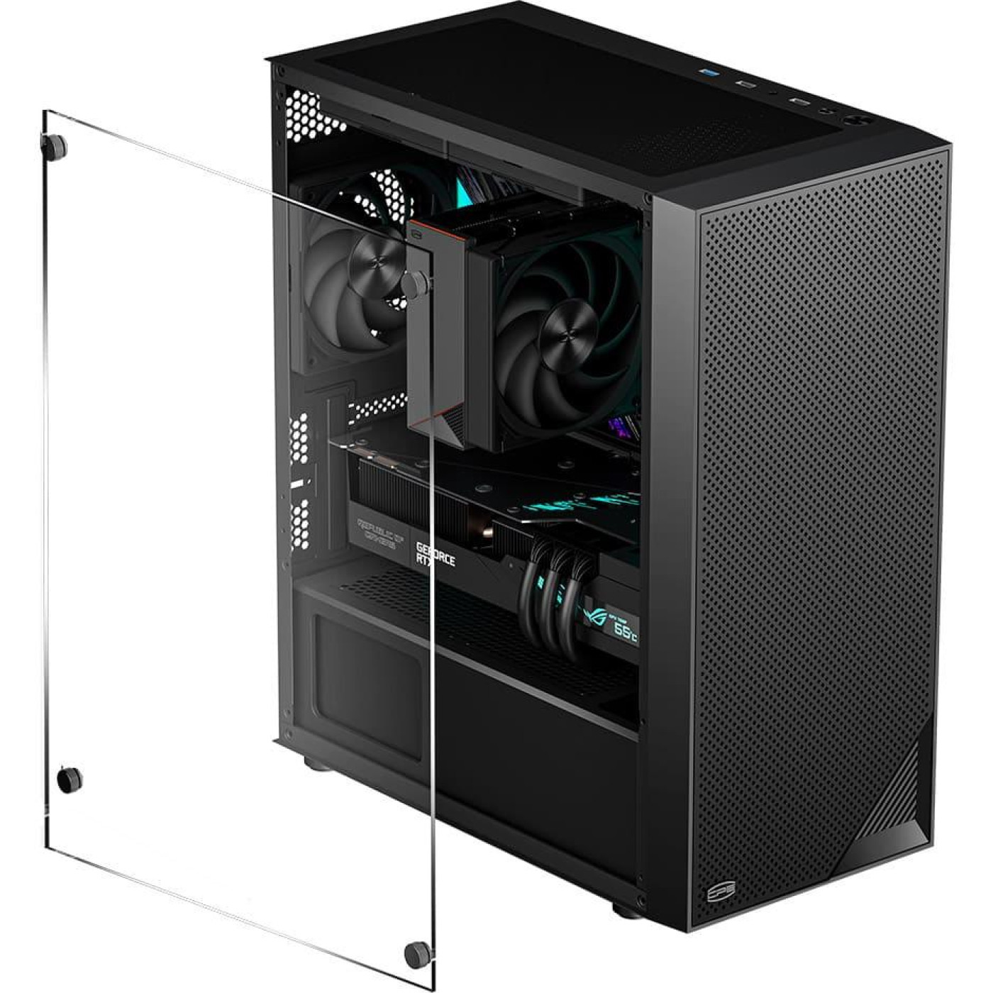 Корпус PcCooler CPS C3D310 Без БП Black (C3D310-BKP0-GL)