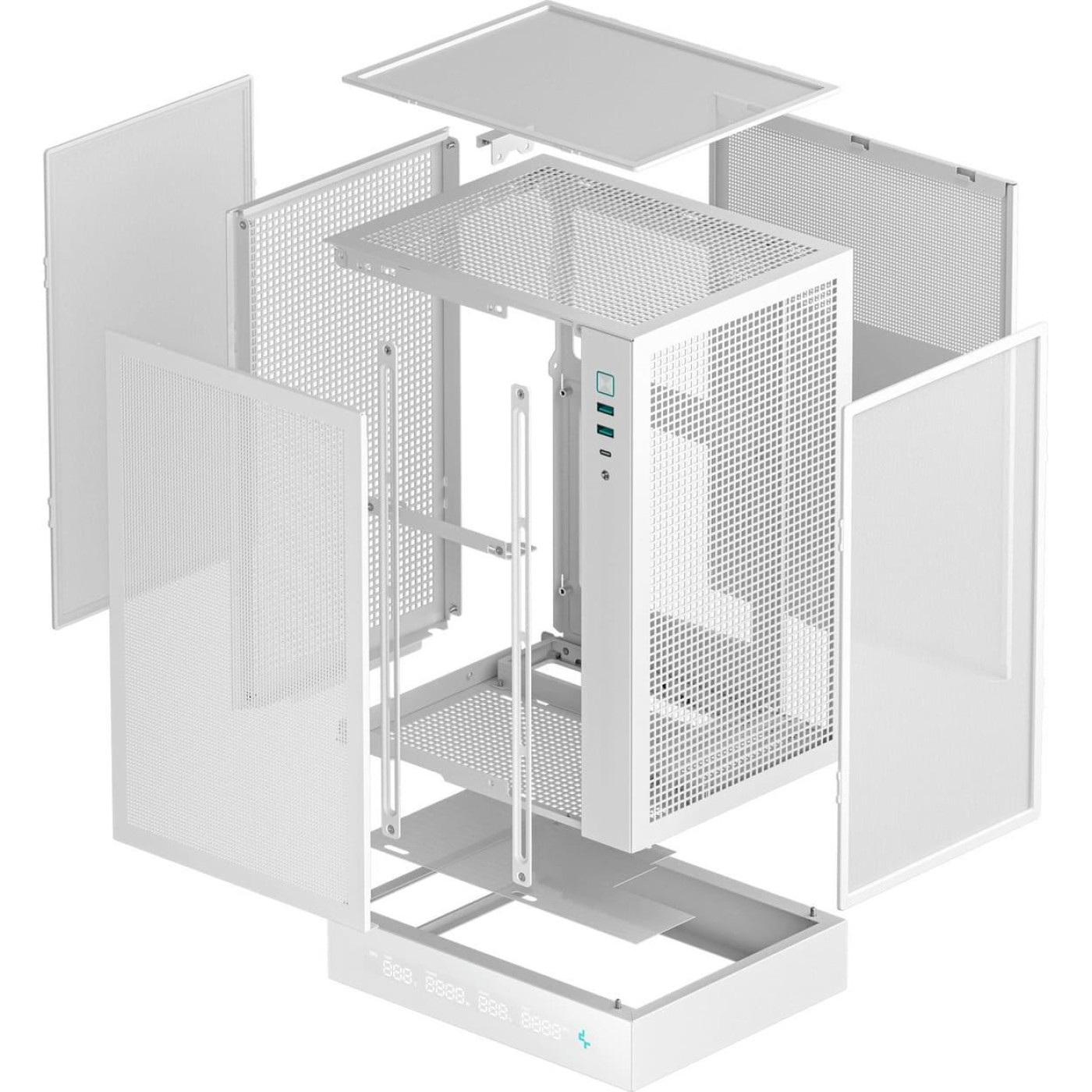 Корпус Deepcool CH170 Digital White (R-CH170-WHNPI0D-G-1) Без БП