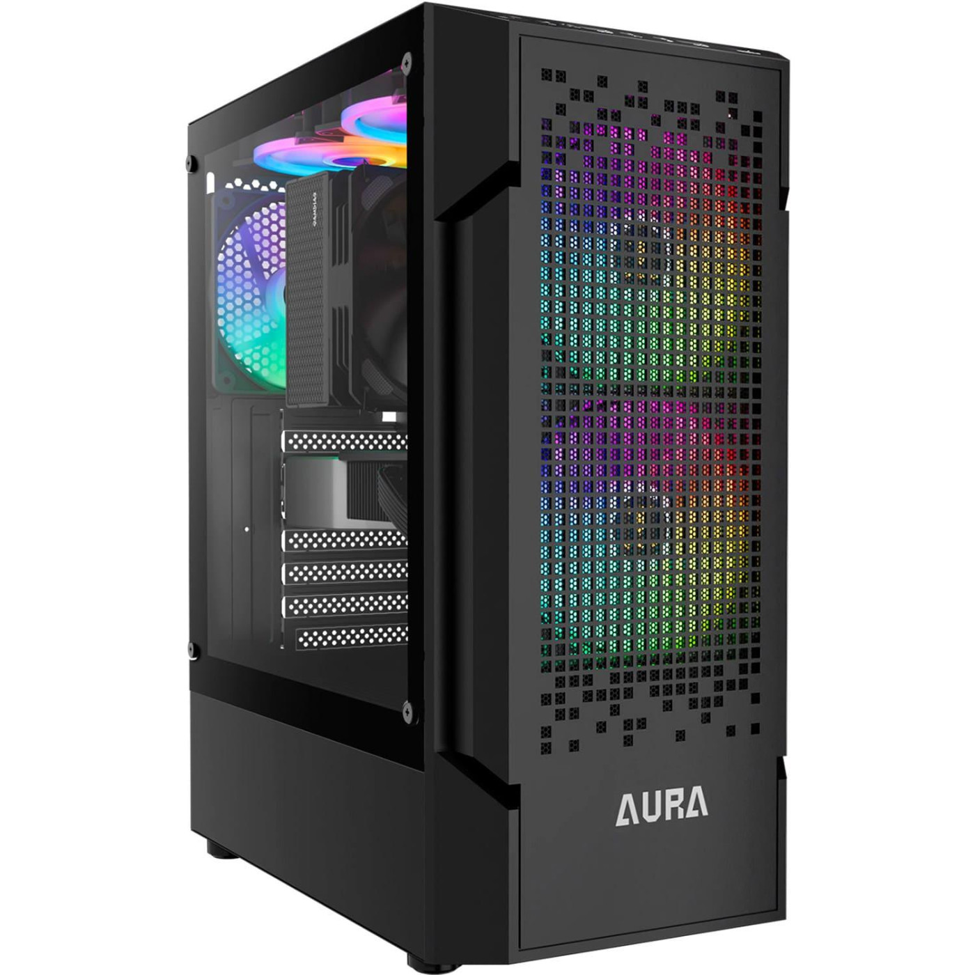 Корпус GAMDIAS AURA GC7 ARGB Tempered Glass Black (4711514500677) Без БП