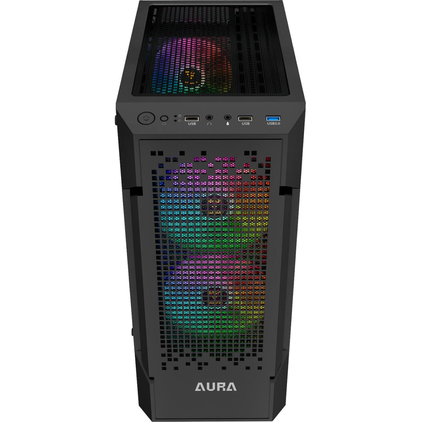 Корпус GAMDIAS AURA GC7 ARGB Tempered Glass Black (4711514500677) Без БП