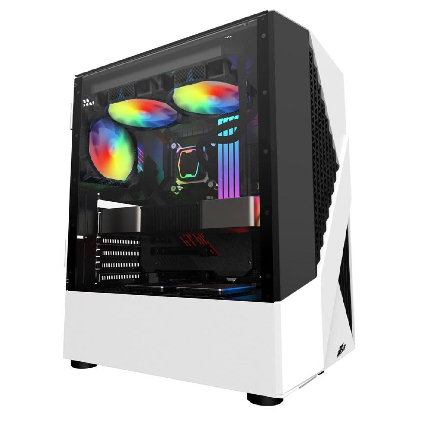 Корпус 1stPlayer F3-A-WH-4F1 White (F3-A-WH-4F1) Без БП