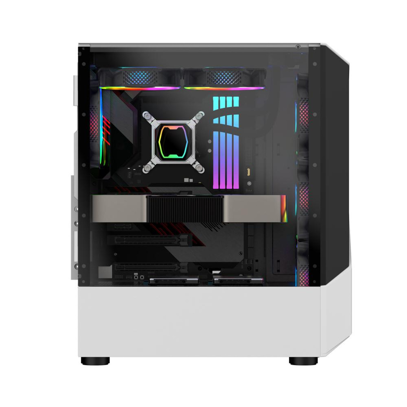 Корпус 1stPlayer F3-A-WH-4F1 White (F3-A-WH-4F1) Без БП