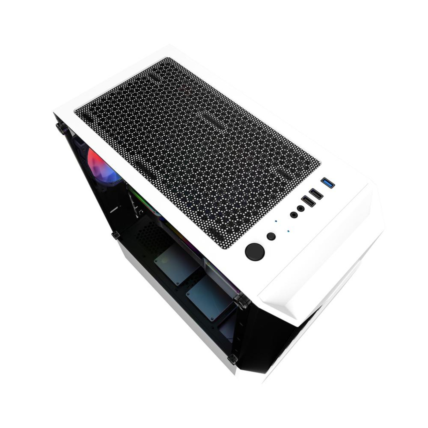 Корпус 1stPlayer F3-A-WH-4F1 White (F3-A-WH-4F1) Без БП