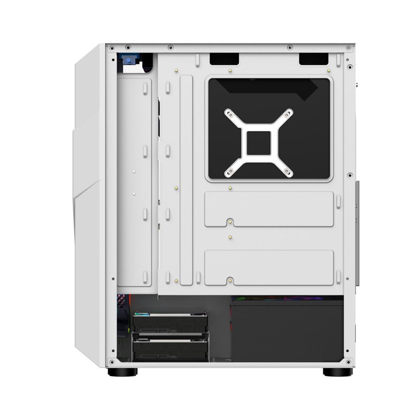 Корпус 1stPlayer F3-A-WH-4F1 White (F3-A-WH-4F1) Без БП