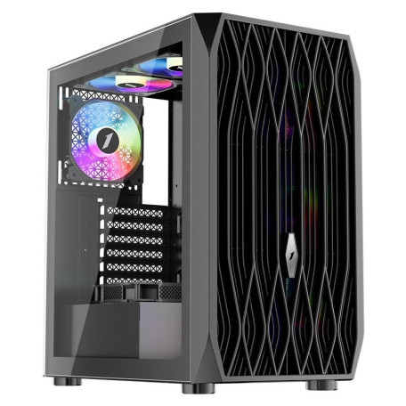 Корпус 1stPlayer AY7-BK-4F1 Black без БП (AY7-BK-4F1)