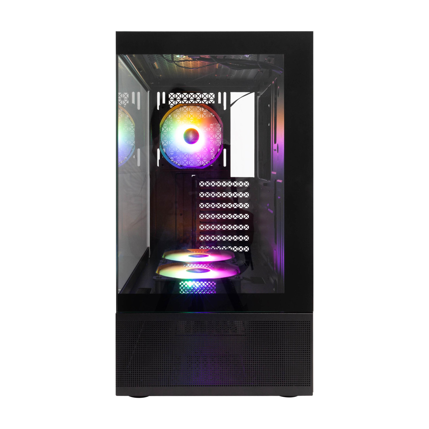 Корпус 1stPlayer Mi7-A-BK-2F7R-1F7 Black без БП